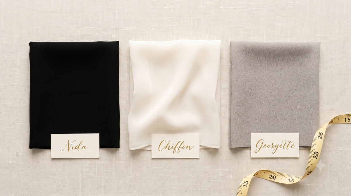 Nida vs. Chiffon vs. Georgette: The Complete Abaya Fabric Guide for Canadian Women
