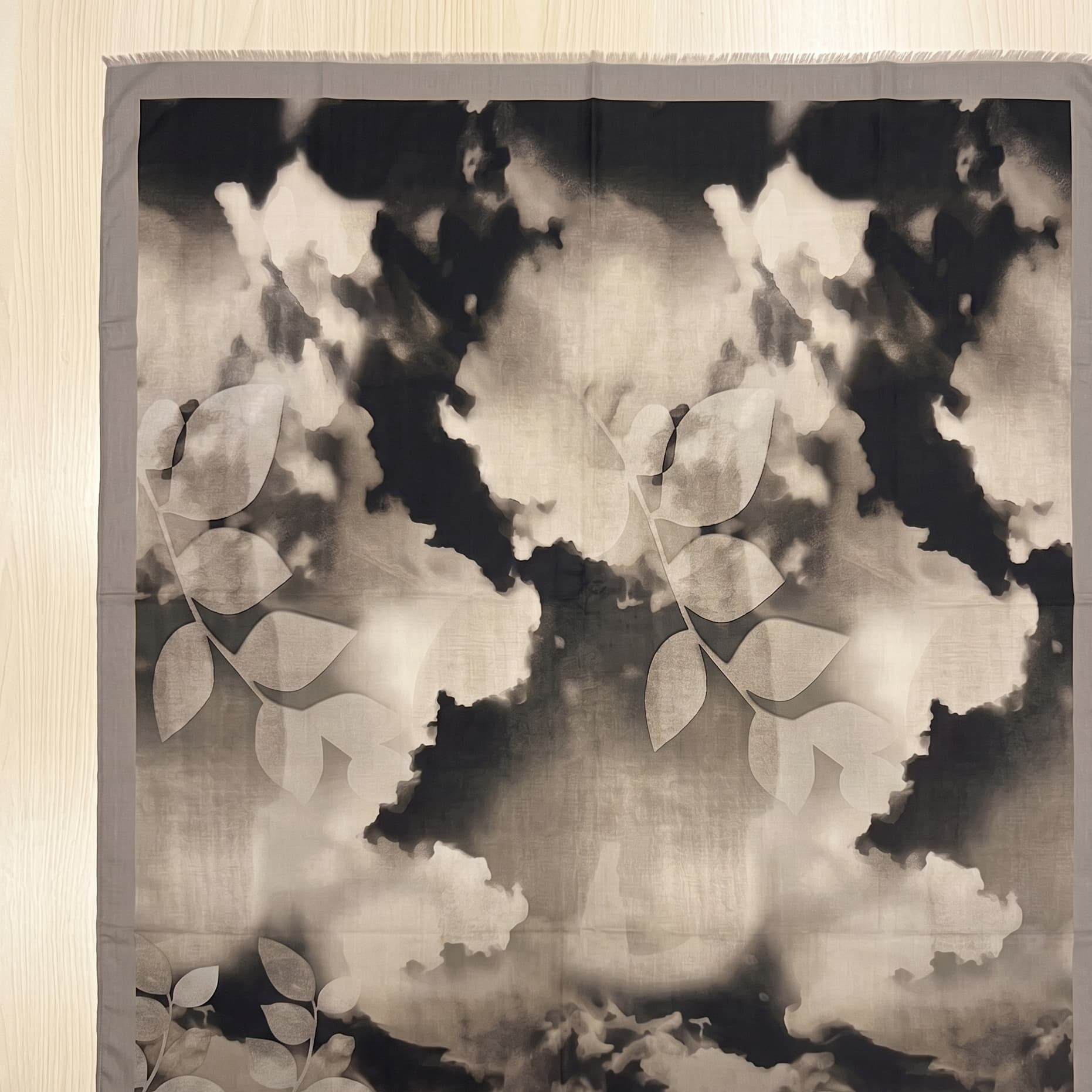 Leaf Print Chiffon Scarf – Printed Hijab Scarf Canada