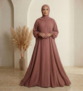 Full Flare Grip-Sleeve Front Close Abaya – 2-Piece Everyday Modest Fashion Canada