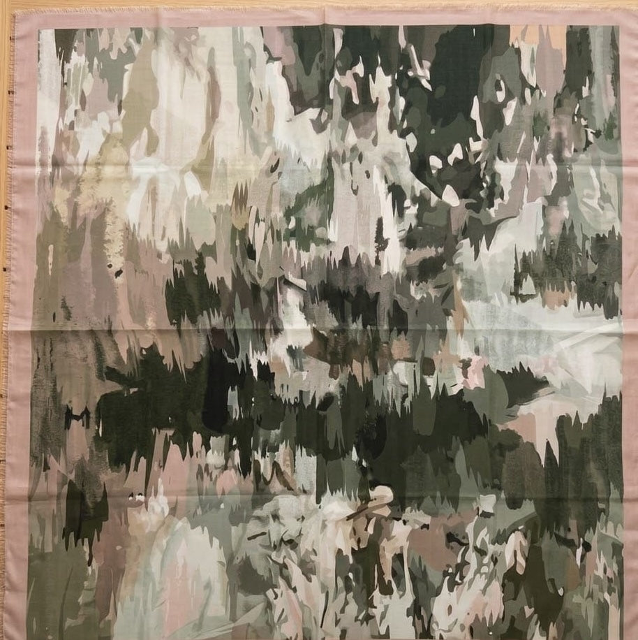Sage Botanical Print Chiffon Scarf – Hijab Scarf Canada