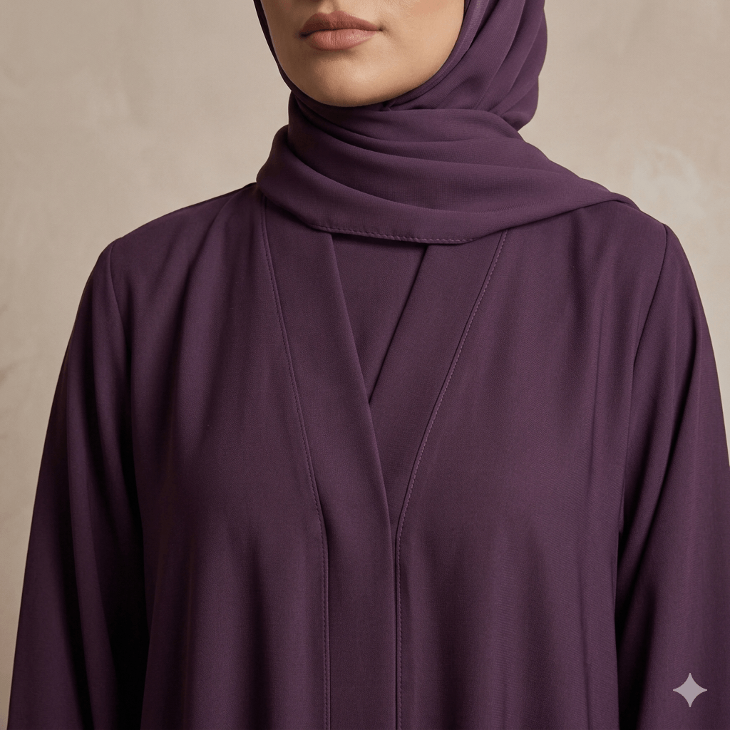 Scalloped Lace Cuff Nida Abaya – Casual Modest Fashion Canada