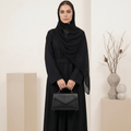 Embroidered Abaya with Scarf – 2 Piece Set