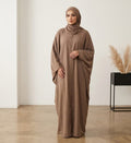 Stone Work Batwing Front Close Kaftan – 2-Piece Luxury Party Wear Modest Fashion Canada