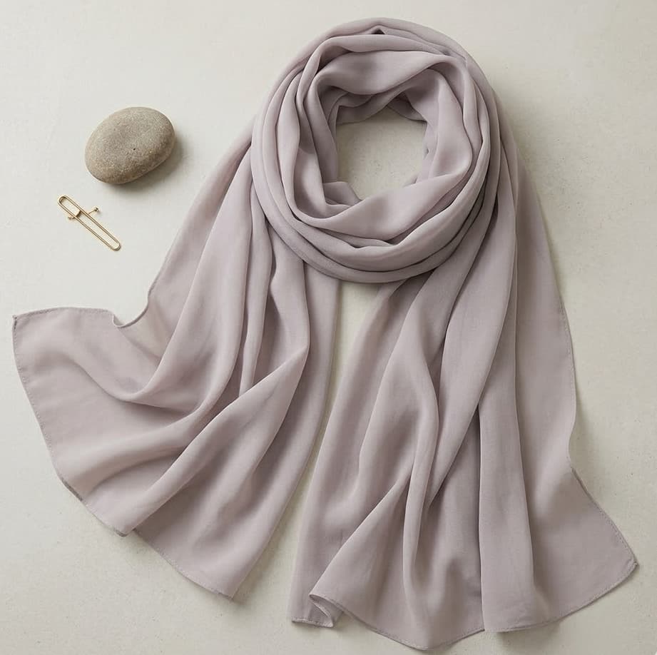 Teal Solid Georgette Hijab Scarf – Multicolor Canada