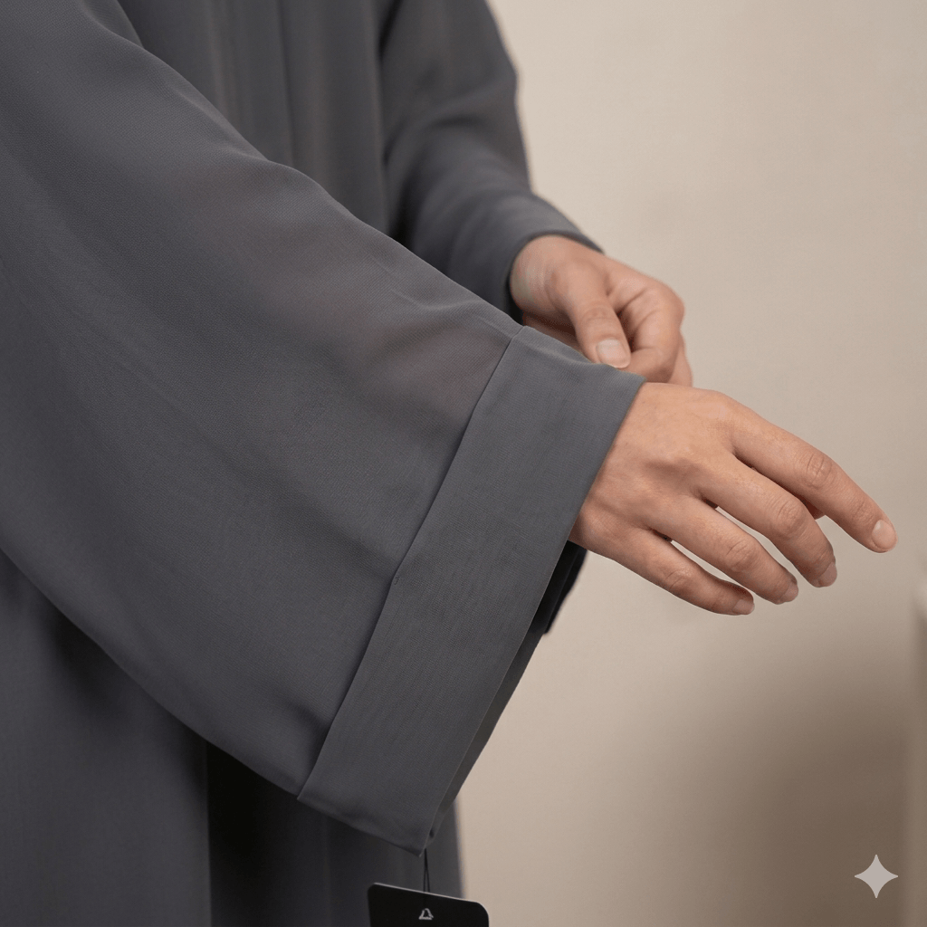 V-Pleat Panel Lightweight Abaya with Scarf – 2 Piece Set | Modest Fashion Canada