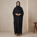 Ribbon Tie Cuff Open-Front Jilbab – 4 Piece Complete Set