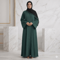 2PC Front Open Stone Work Abaya with Bell Sleeves – Nida Fabric