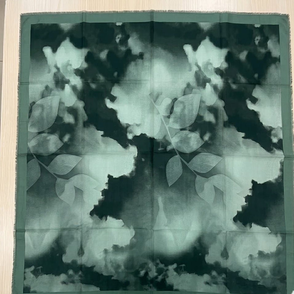 Leaf Print Chiffon Scarf – Printed Hijab Scarf Canada