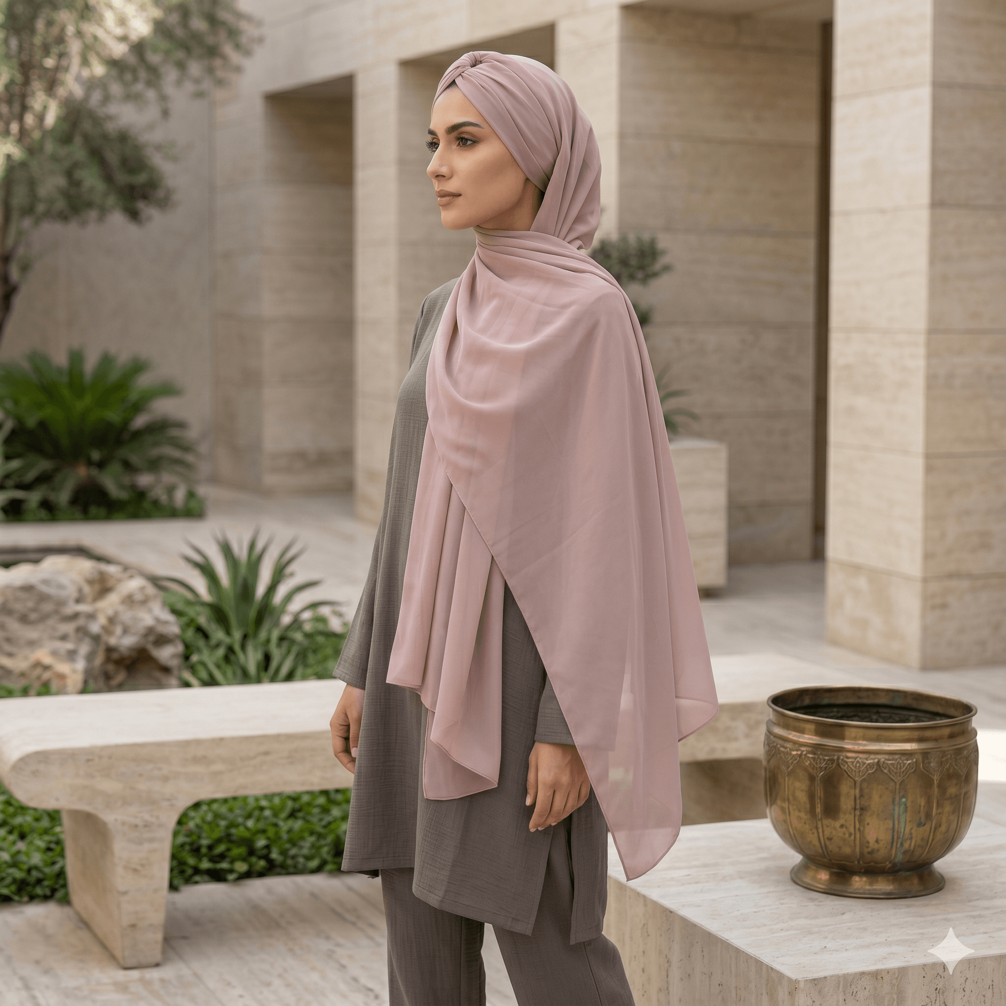 Premium Chiffon Scarf – Lightweight Modest Hijab | North Abaya