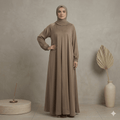 Wide Flare Grip Sleeve Abaya with Scarf – 2 Piece Set – Detail View | North Abaya Canada