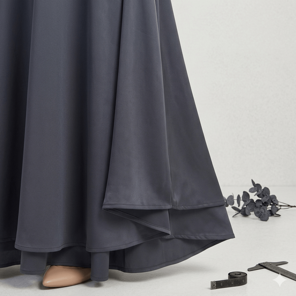 Wide Flare Grip Sleeve Abaya with Scarf – 2 Piece Set | Canada