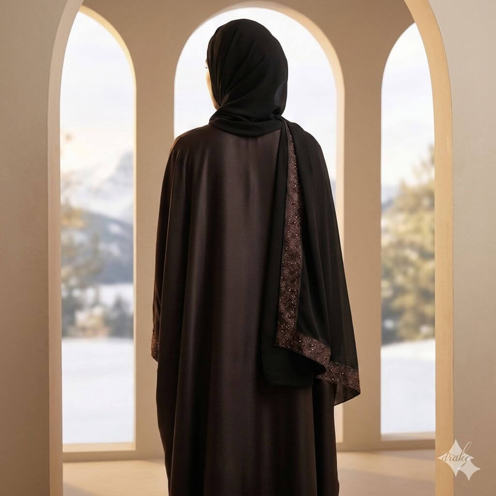 2PC Front Close Kaftan – Nida Fabric | Brown Kaftan North Abaya 