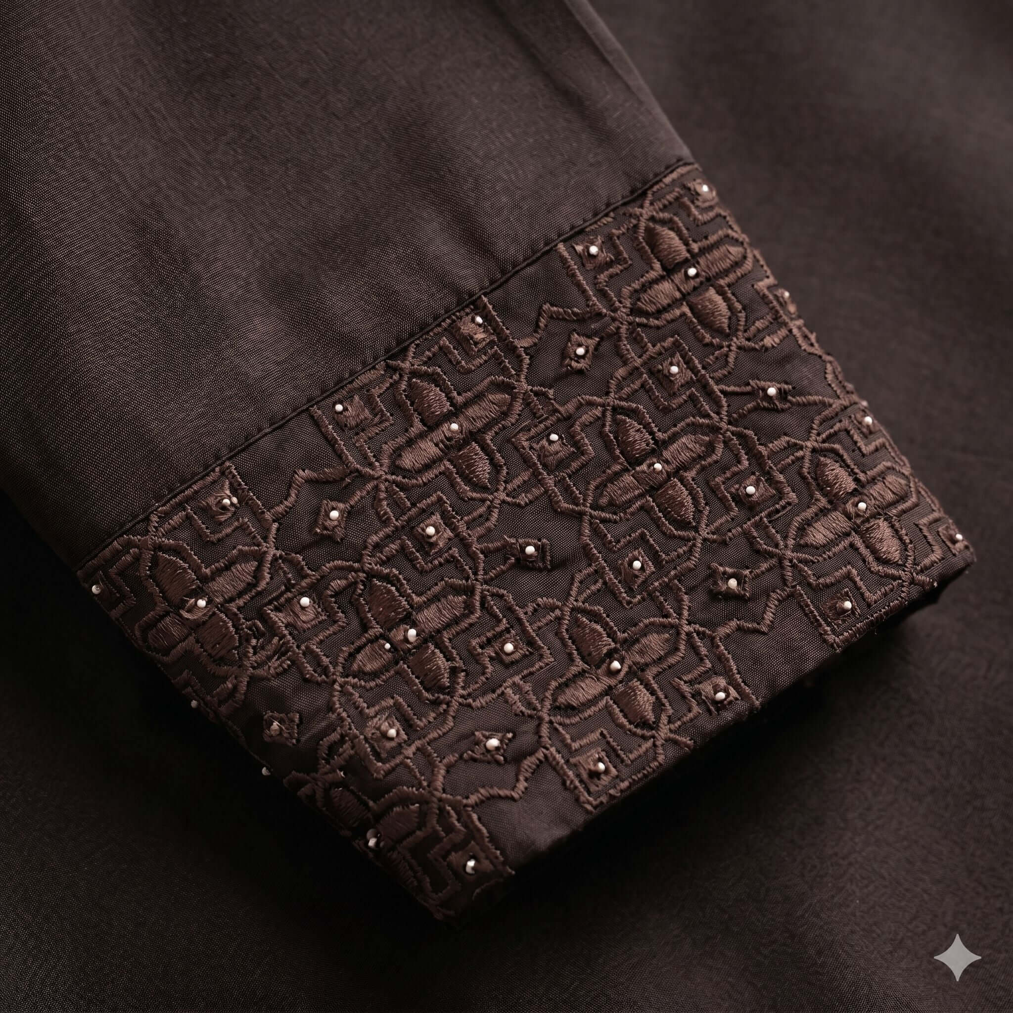 2PC Front Close Kaftan – Nida Fabric | Brown Kaftan North Abaya 
