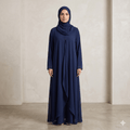 Waterfall Shrug-Style Georgette Abaya with Scarf – 2 Piece Set | Canada