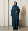 Pintuck & Stone Front Open Abaya – Detail View | North Abaya Canada