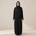 Hand-Stitched Stone Work Front Open Abaya – Nida Fabric