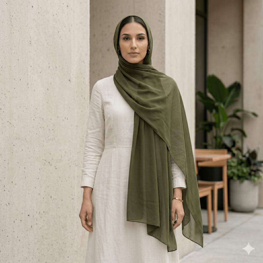 Premium Chiffon Scarf – Lightweight Modest Hijab | North Abaya