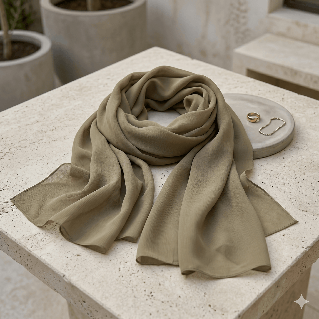 Premium Georgette Scarf – Breathable Modest Hijab | North Abaya