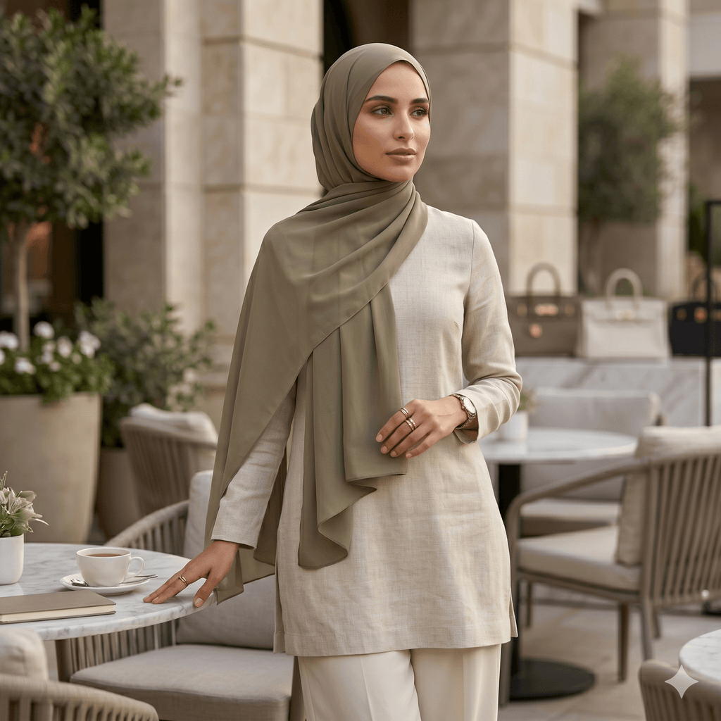 Premium Georgette Scarf – Breathable Modest Hijab | North Abaya