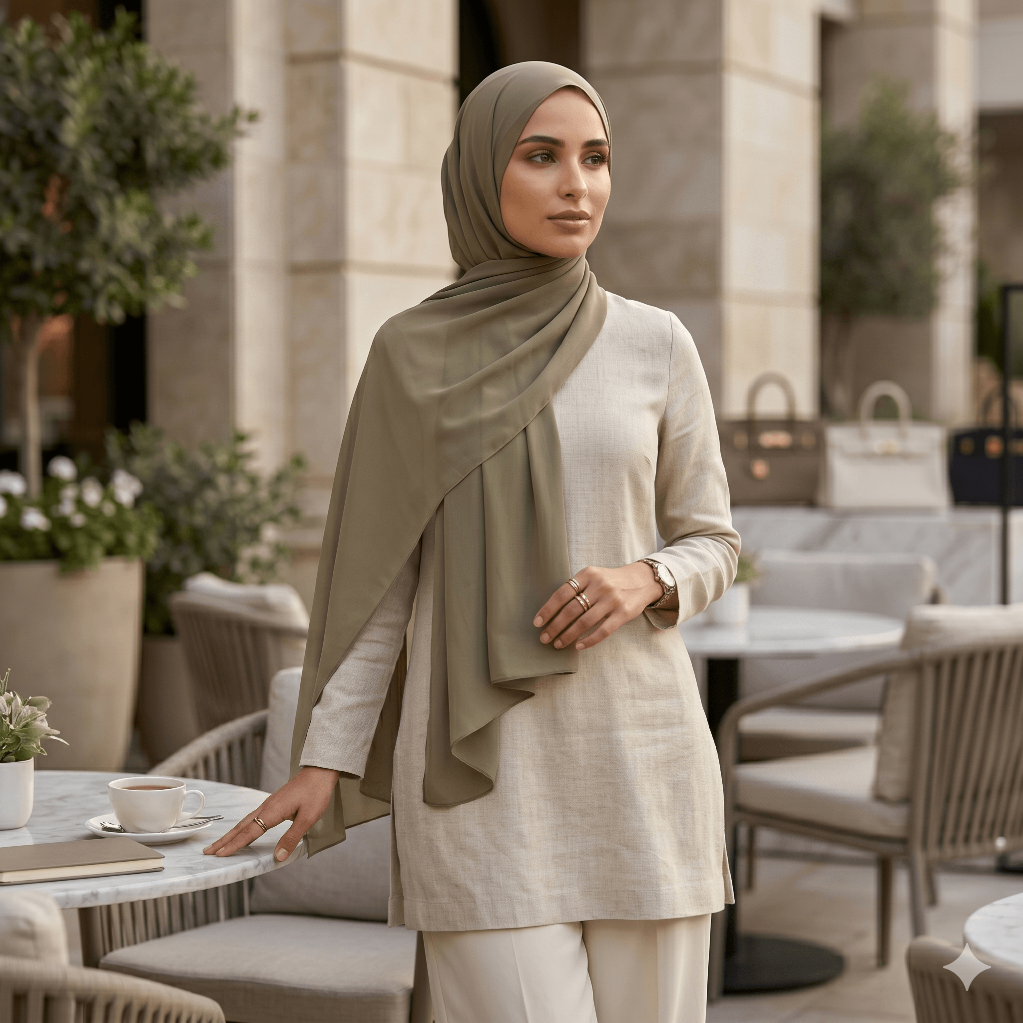 Premium Georgette Scarf – Breathable Modest Hijab | North Abaya
