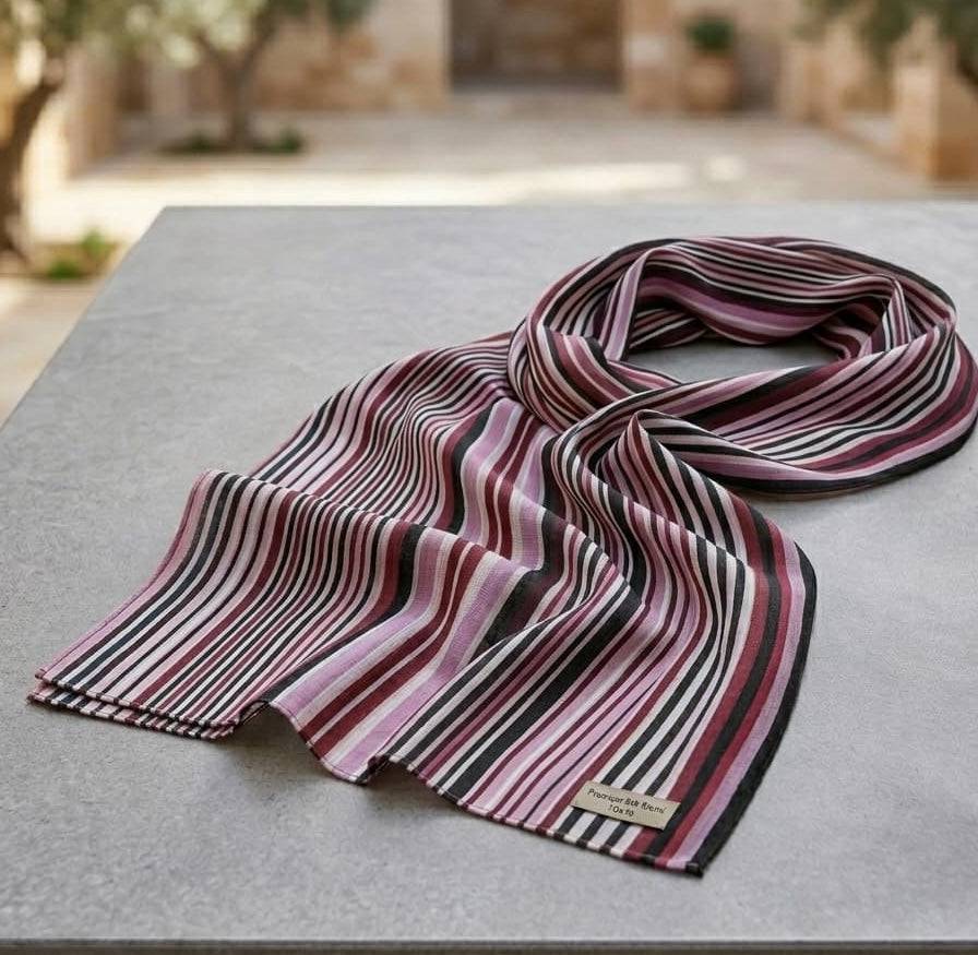 Camel Stripe Print Chiffon Scarf – Hijab Canada