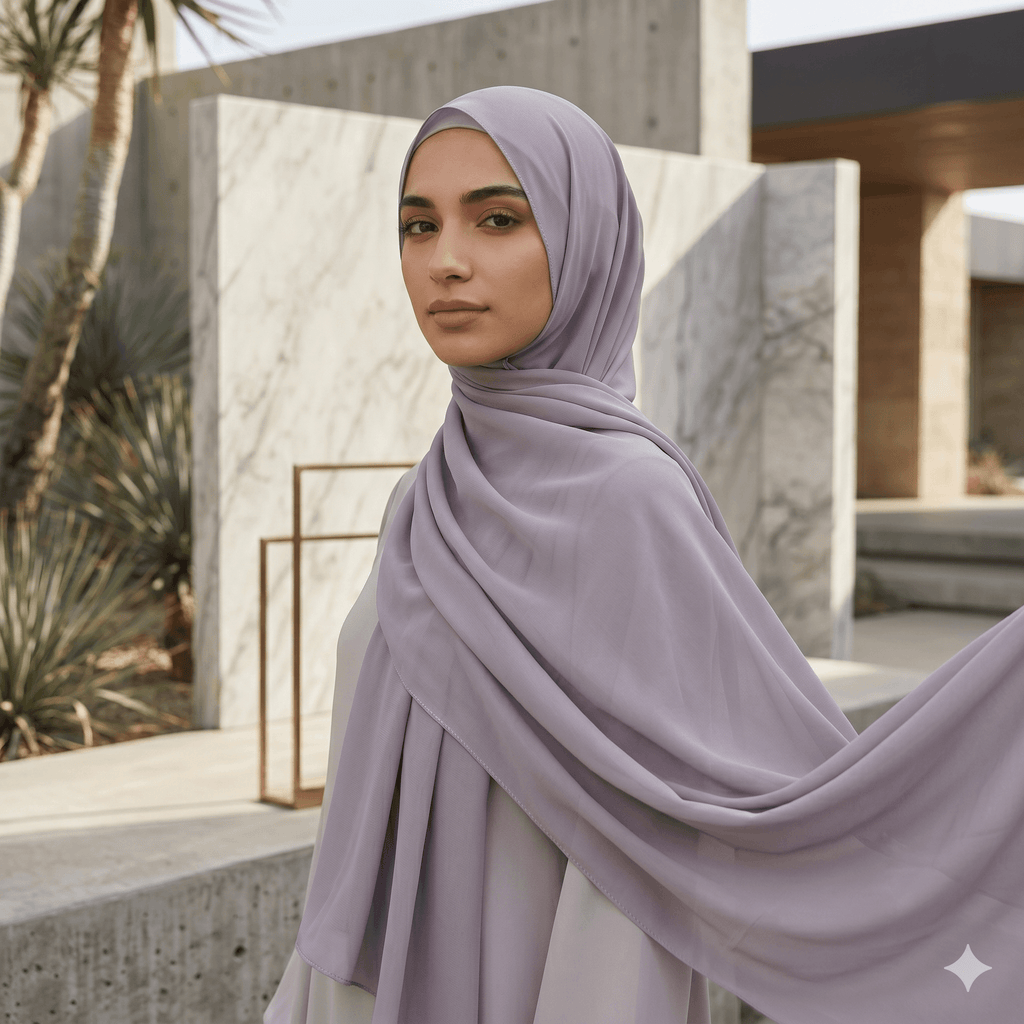 Premium Chiffon Scarf – Lightweight Modest Hijab | North Abaya