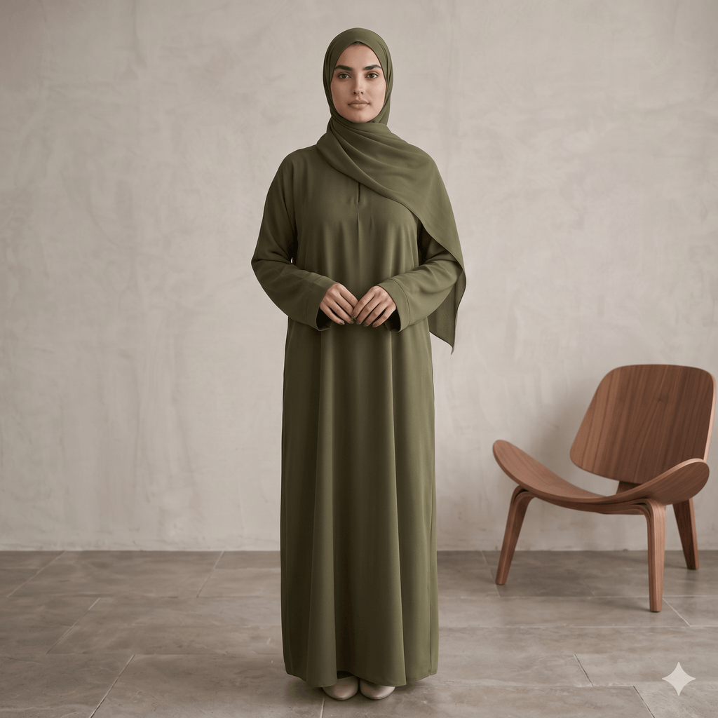 Plain Flare Nida Abaya – Loose Fit Pocket, Fashion Canada