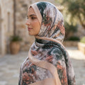 Blush Botanical Bloom Chiffon Scarf – Hijab Canada