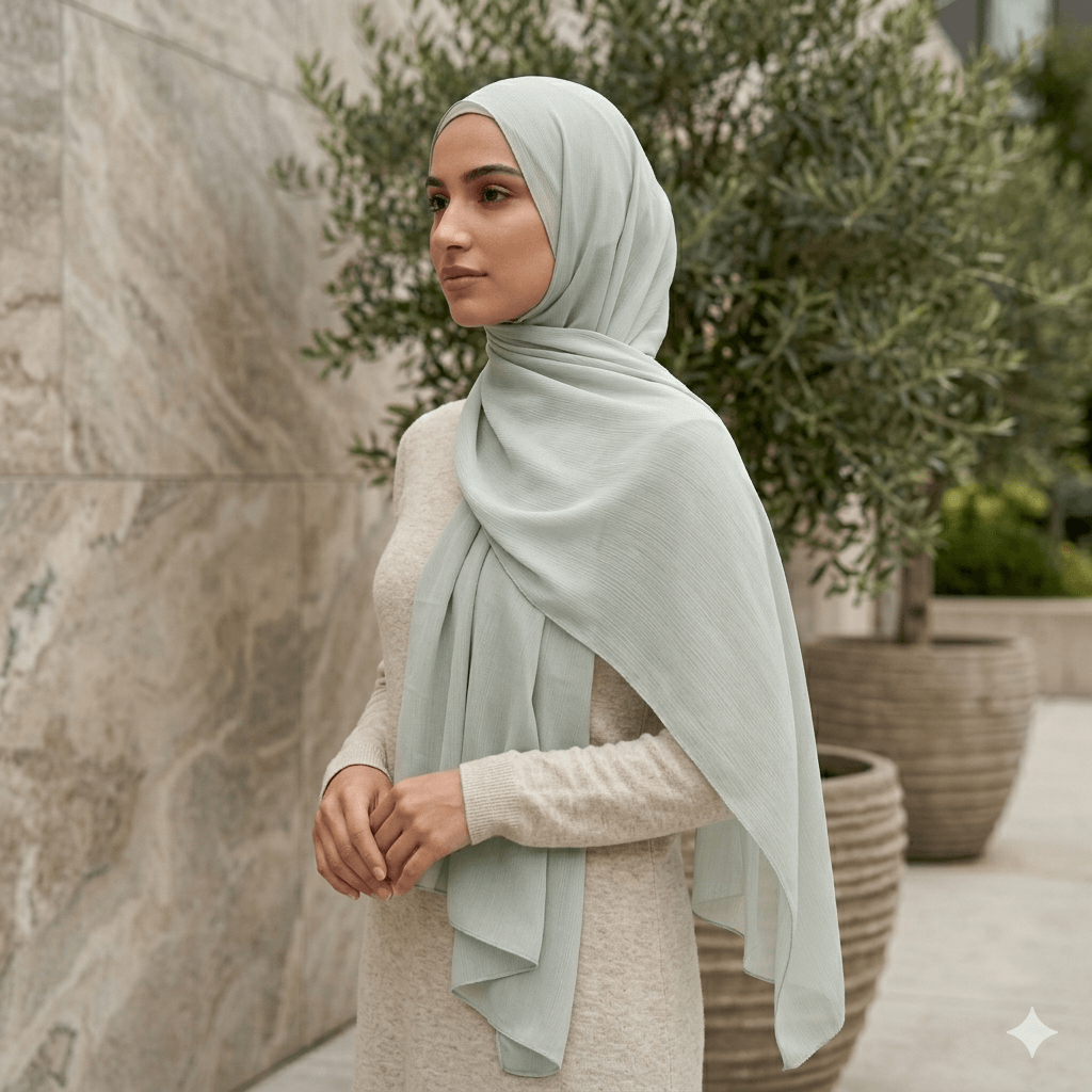 Premium Georgette Scarf – Breathable Modest Hijab | North Abaya