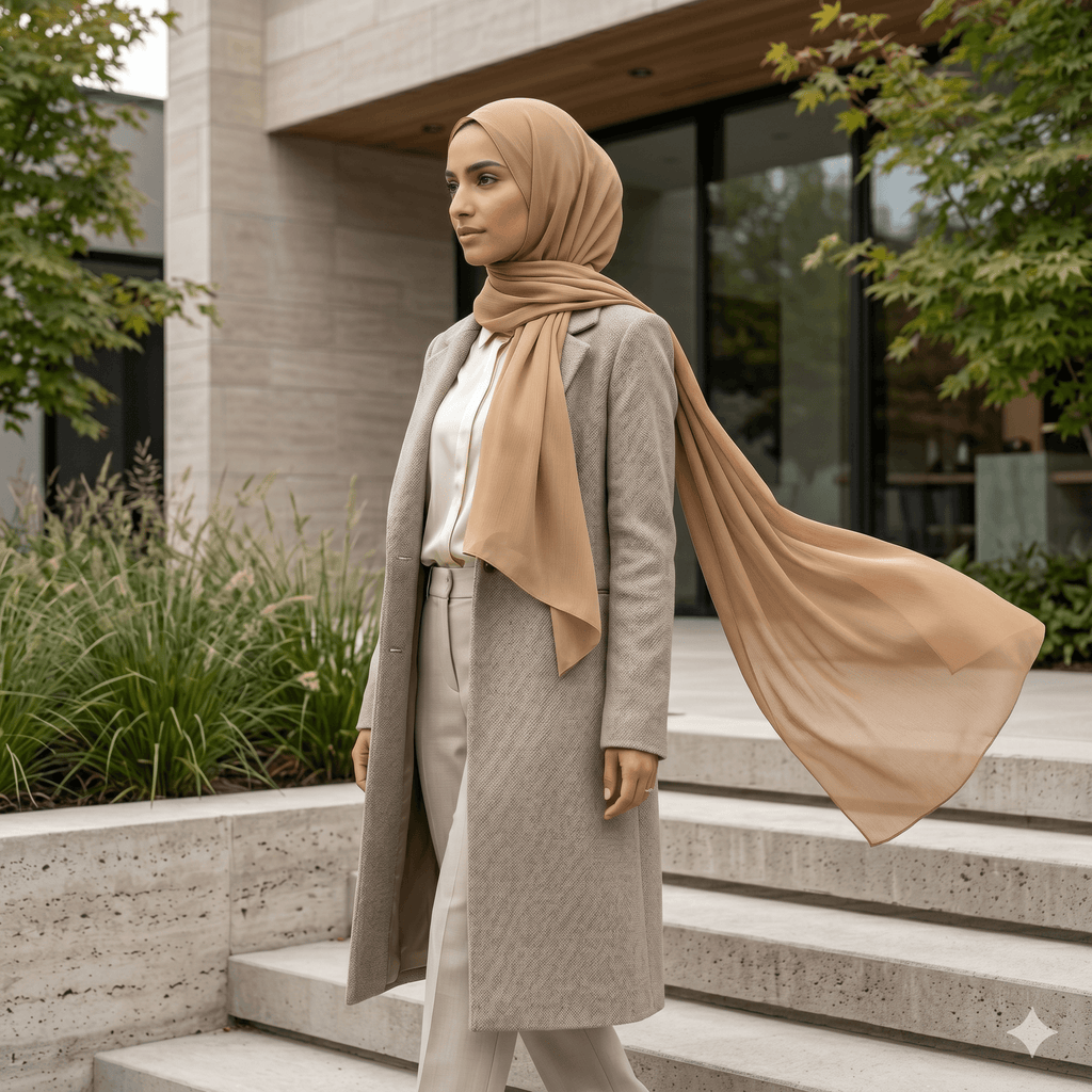 Premium Georgette Scarf – Breathable Modest Hijab | North Abaya