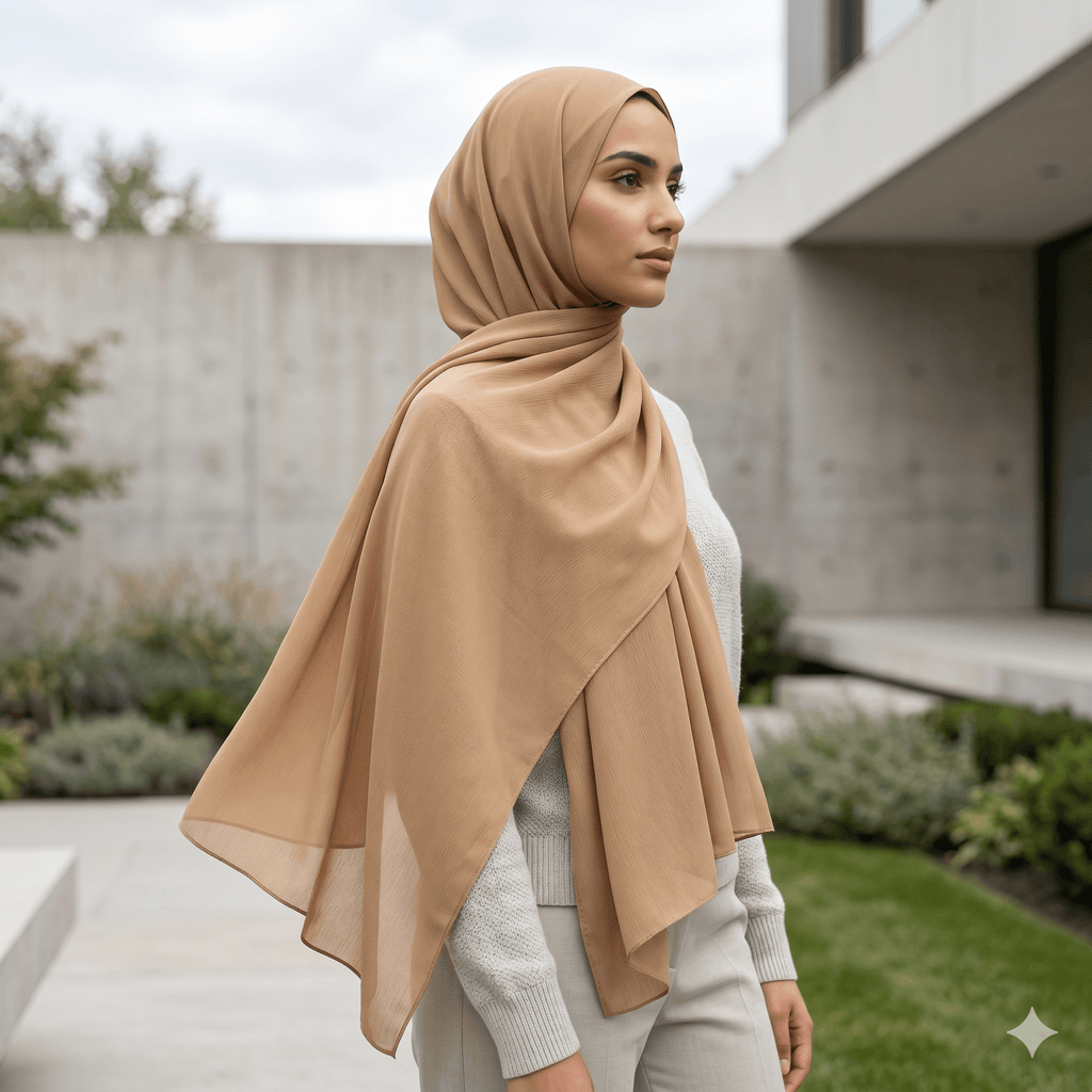 Premium Georgette Scarf – Breathable Modest Hijab | North Abaya