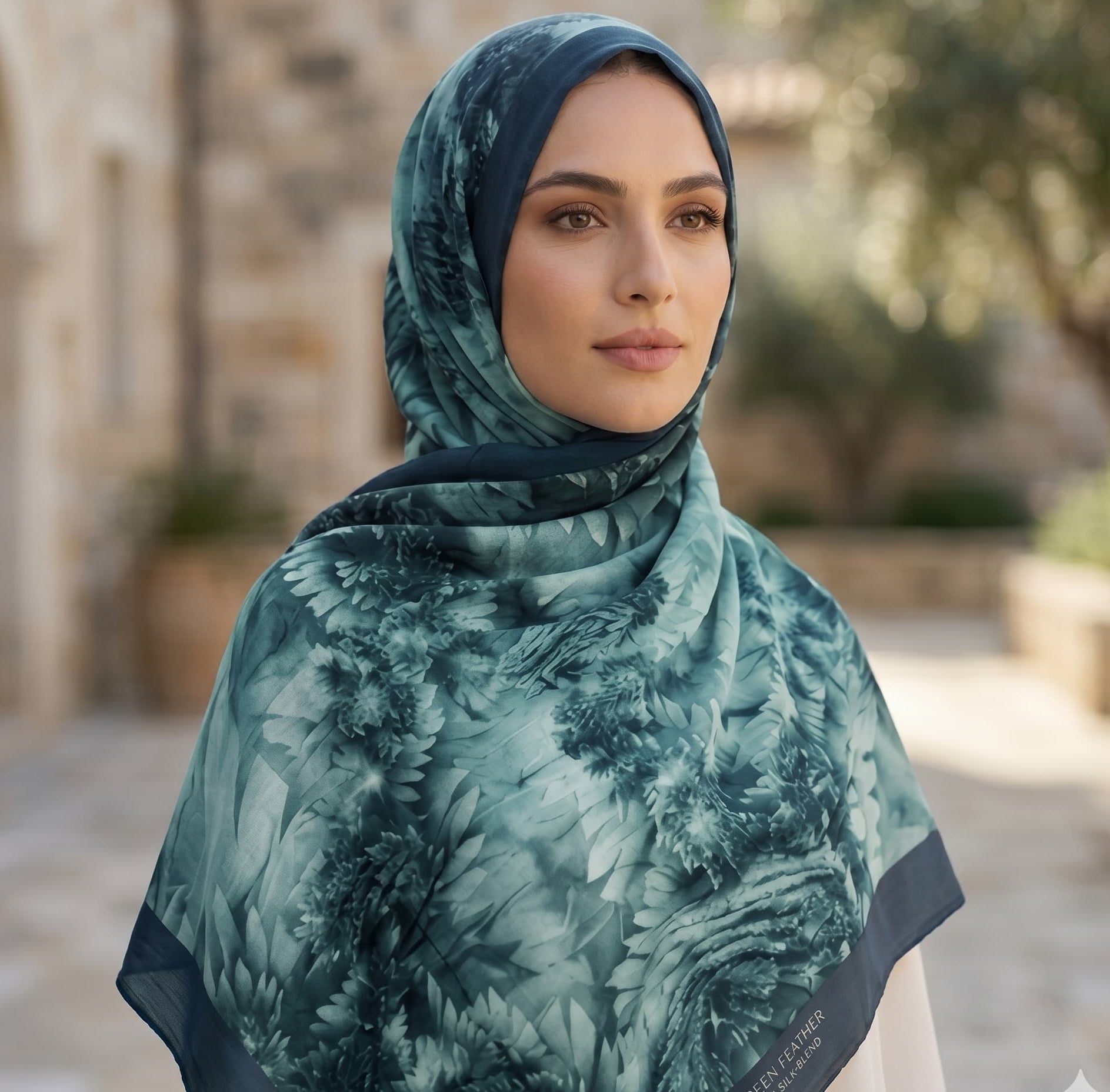 Blush Botanical Bloom Chiffon Scarf – Hijab Canada