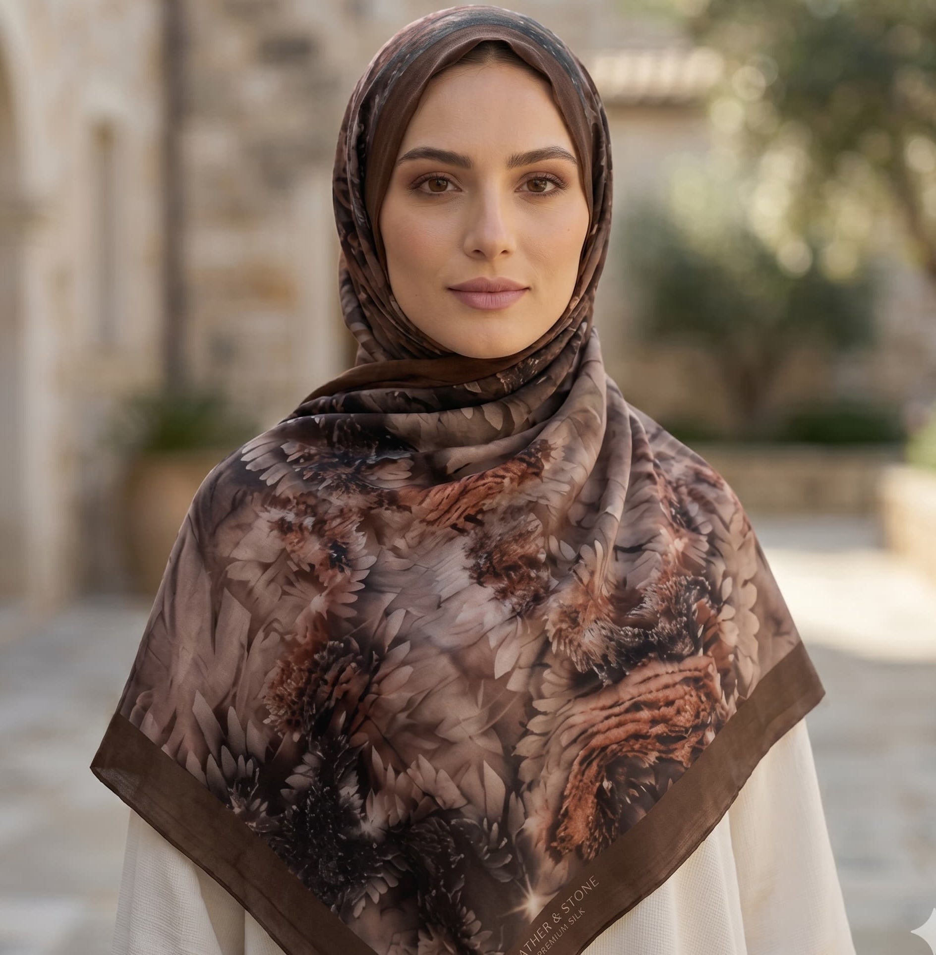 Blush Botanical Bloom Chiffon Scarf – Hijab Canada