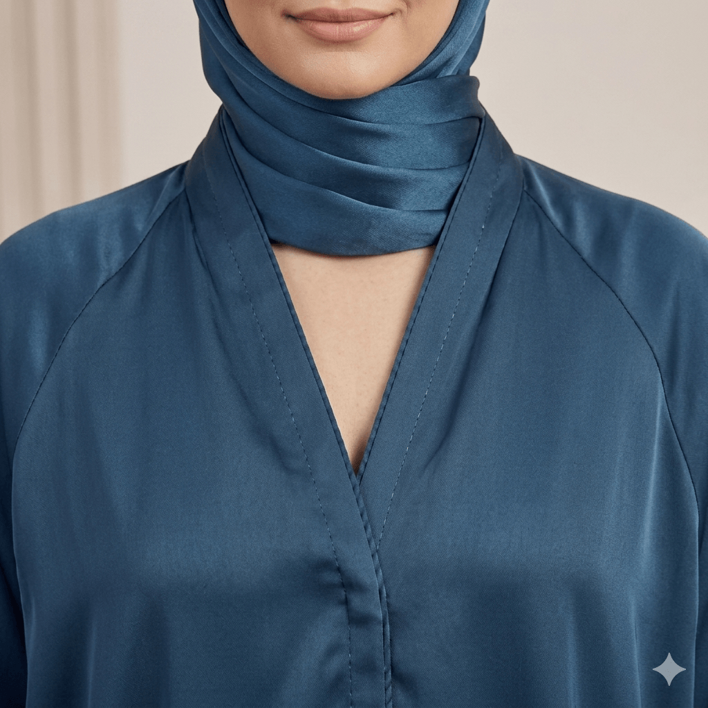Covered Button Open-Front Abaya – Shiny Nida | Canada