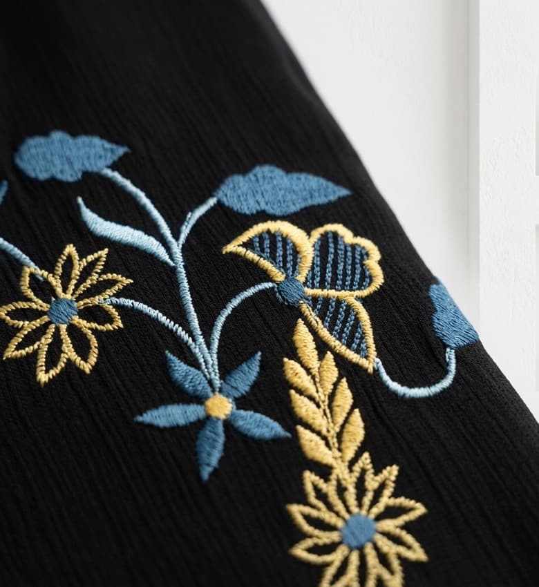 Teal Floral Embroidered Sleeve Abaya – 2-Piece Luxury Party Wear Modest Fashion Canada