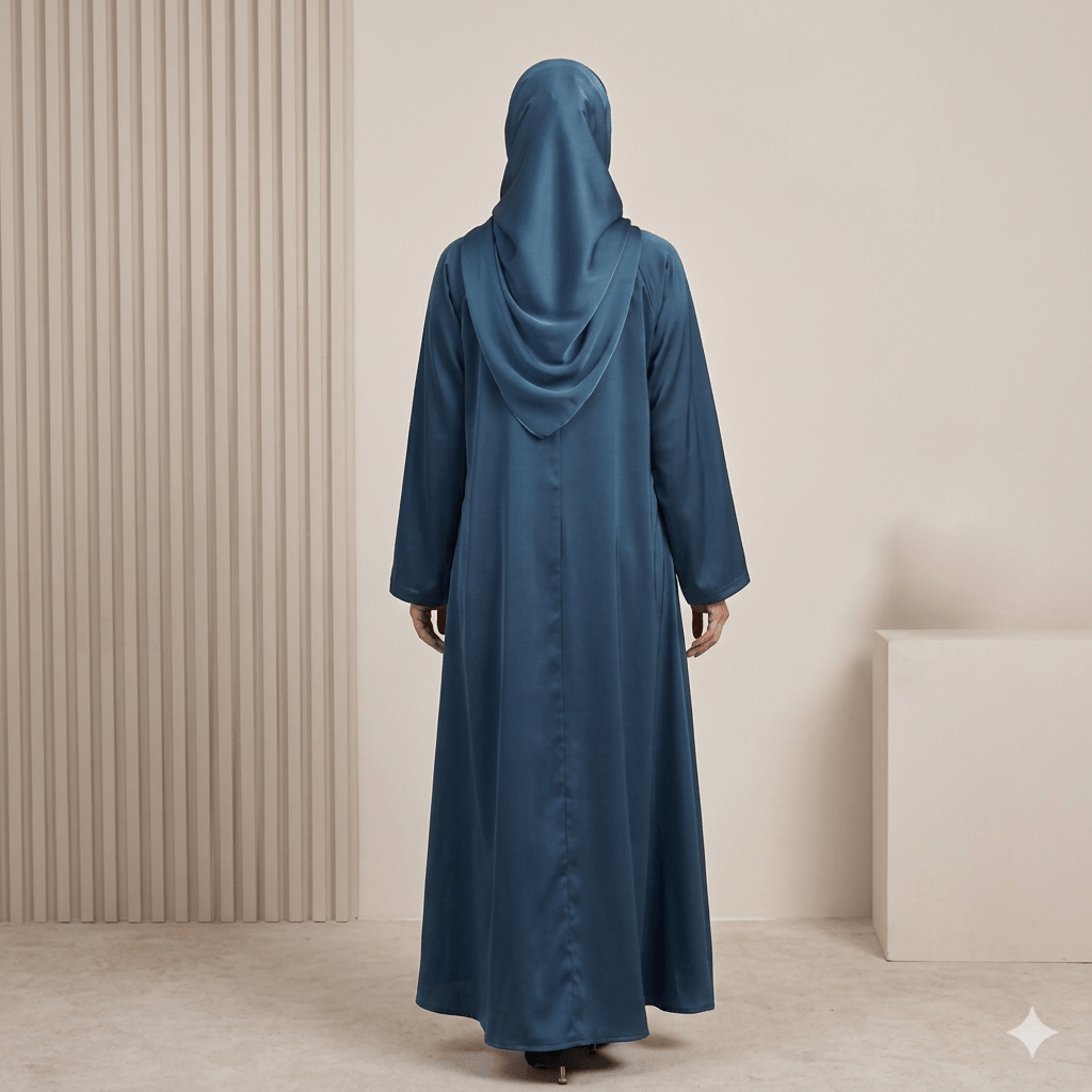 Covered Button Open-Front Abaya – Shiny Nida | Canada