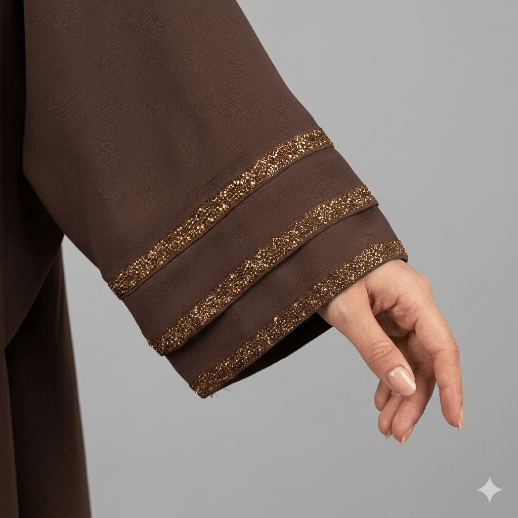 Stone Work Georgette Kaftan with Scarf – 2 Piece Set | Canada