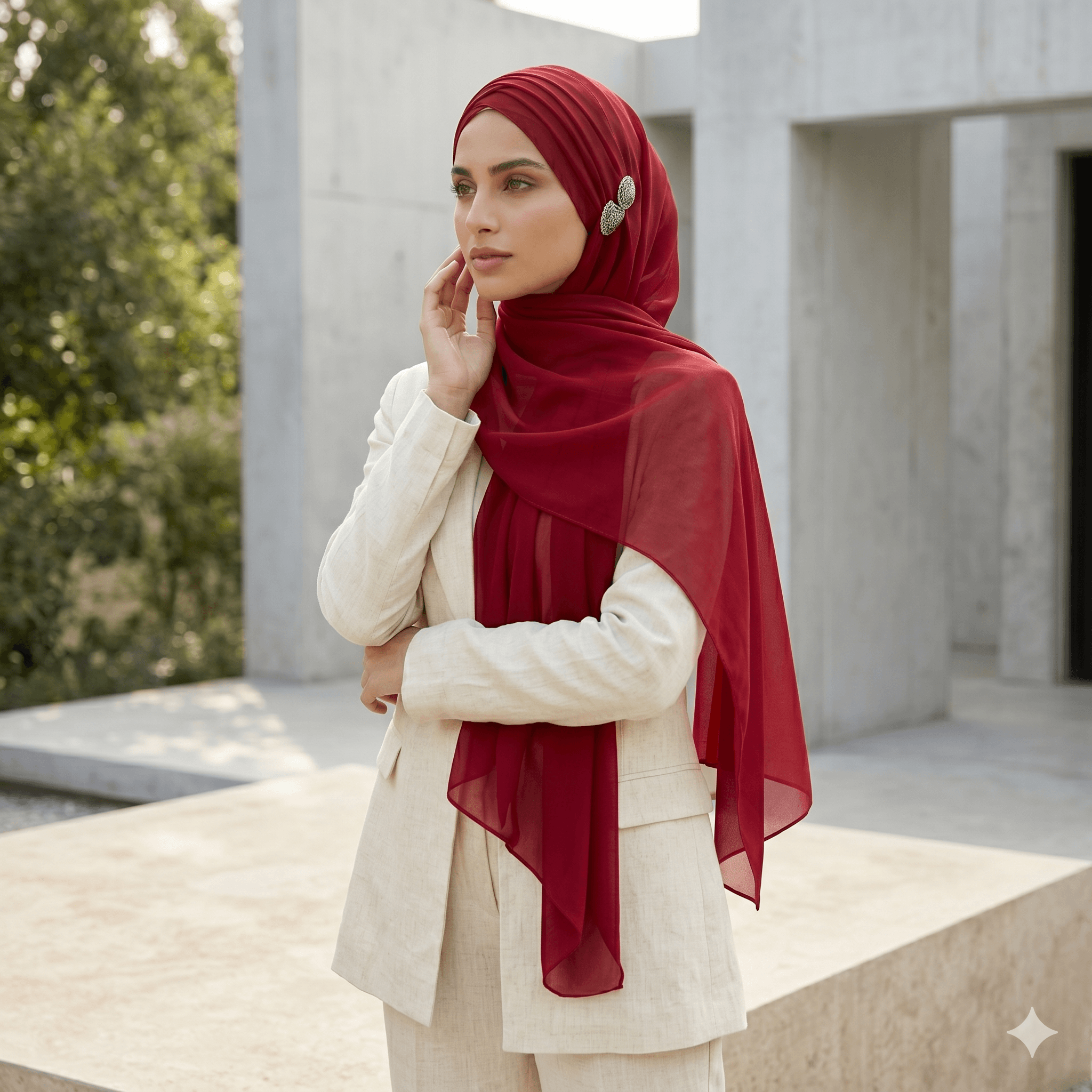 Premium Chiffon Scarf – Lightweight Modest Hijab | North Abaya
