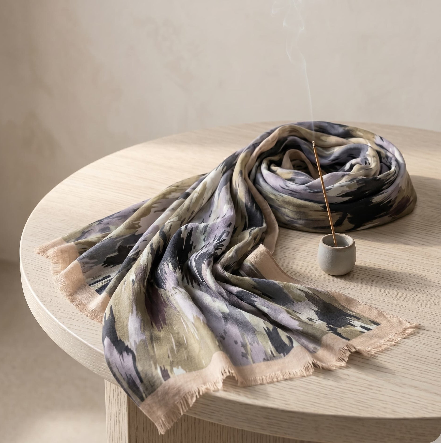 Sage Botanical Print Chiffon Scarf – Hijab Scarf Canada