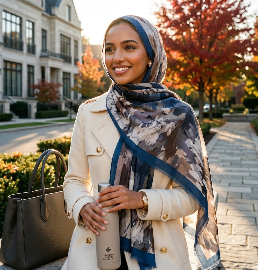 Sage Botanical Print Chiffon Scarf – Hijab Scarf Canada
