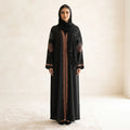 Beaded Floral Flames Abaya - 2 Piece Formal Nida