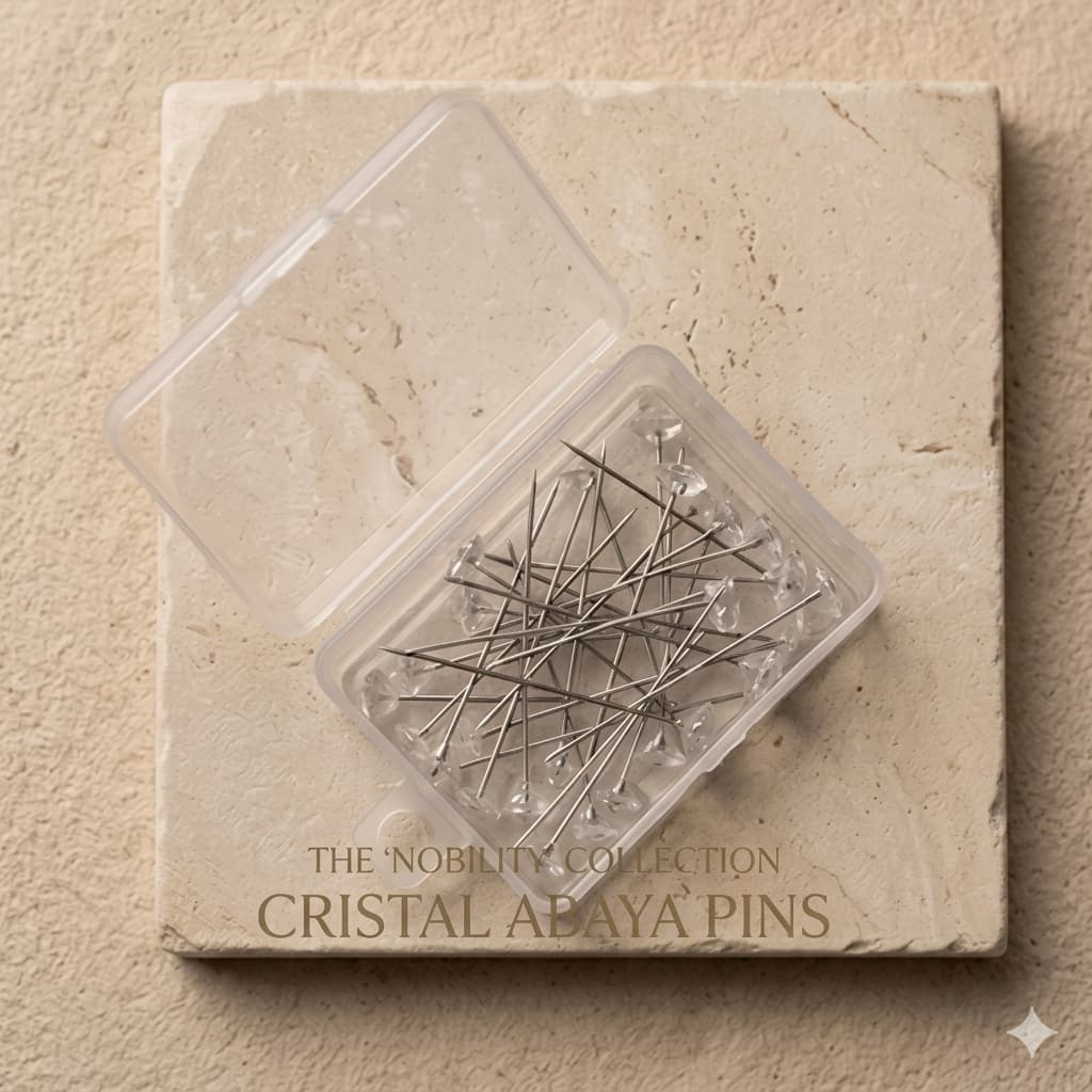 Crystal Hijab Pins – Black & White Safety Pin Set
