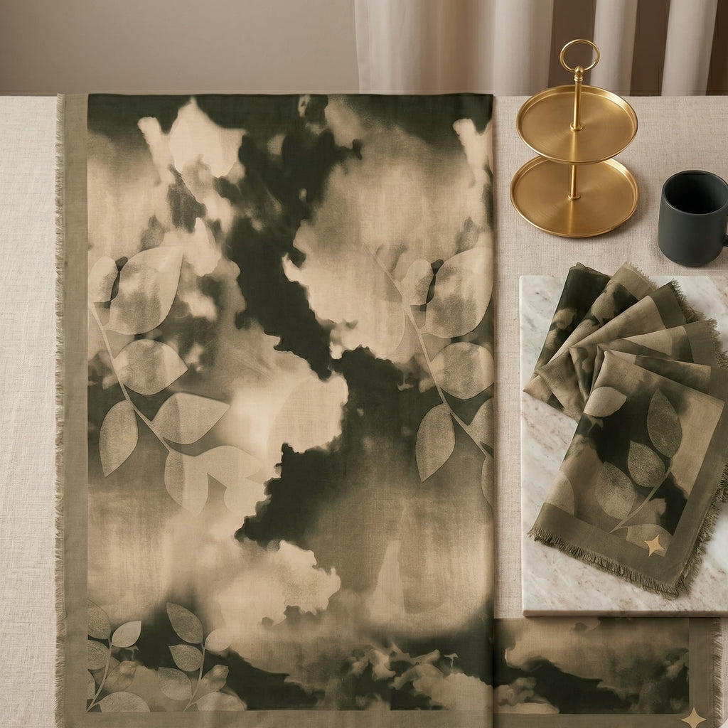 Leaf Print Chiffon Scarf – Printed Hijab Scarf Canada
