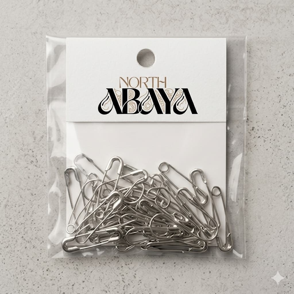 Silver & Black Hijab Safety Pins Pack – North Abaya