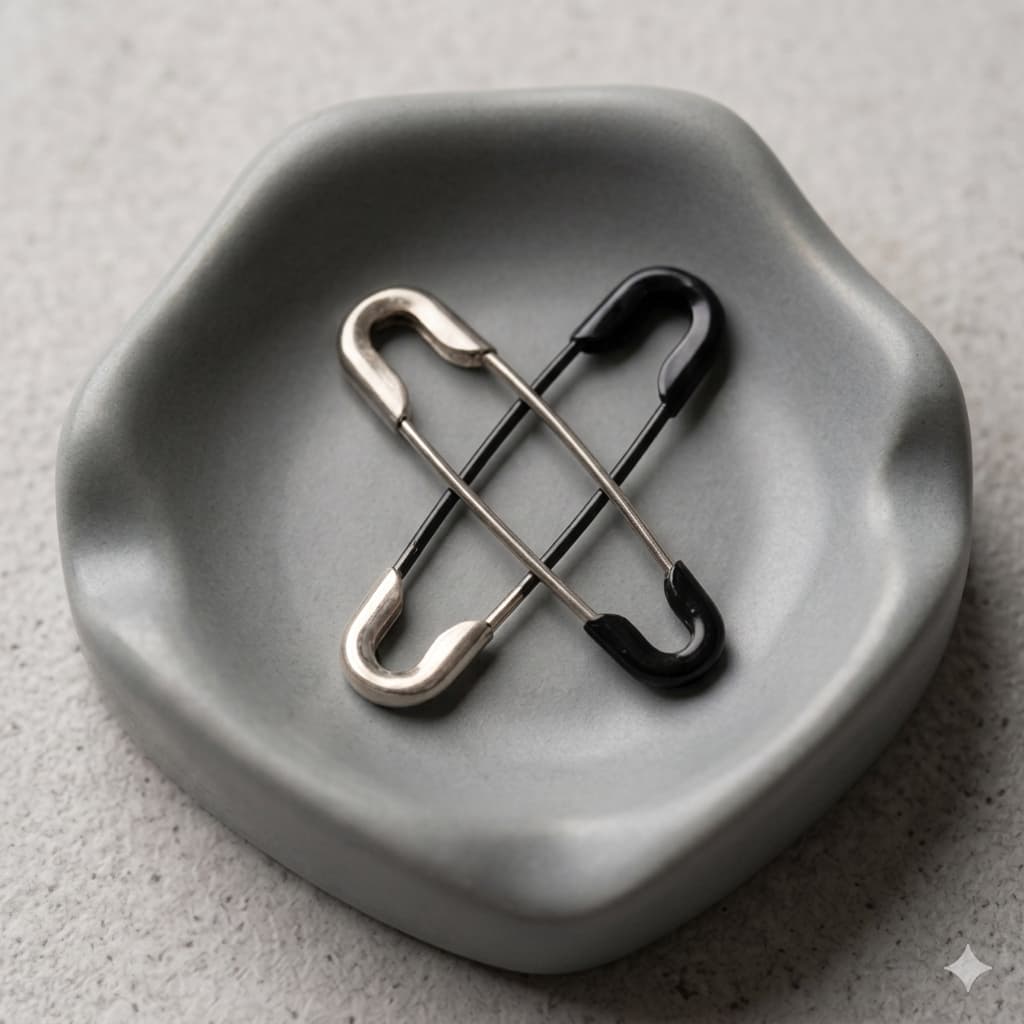Silver & Black Hijab Safety Pins Pack – North Abaya