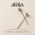 Crystal Hijab Pins – Black & White Safety Pin Set