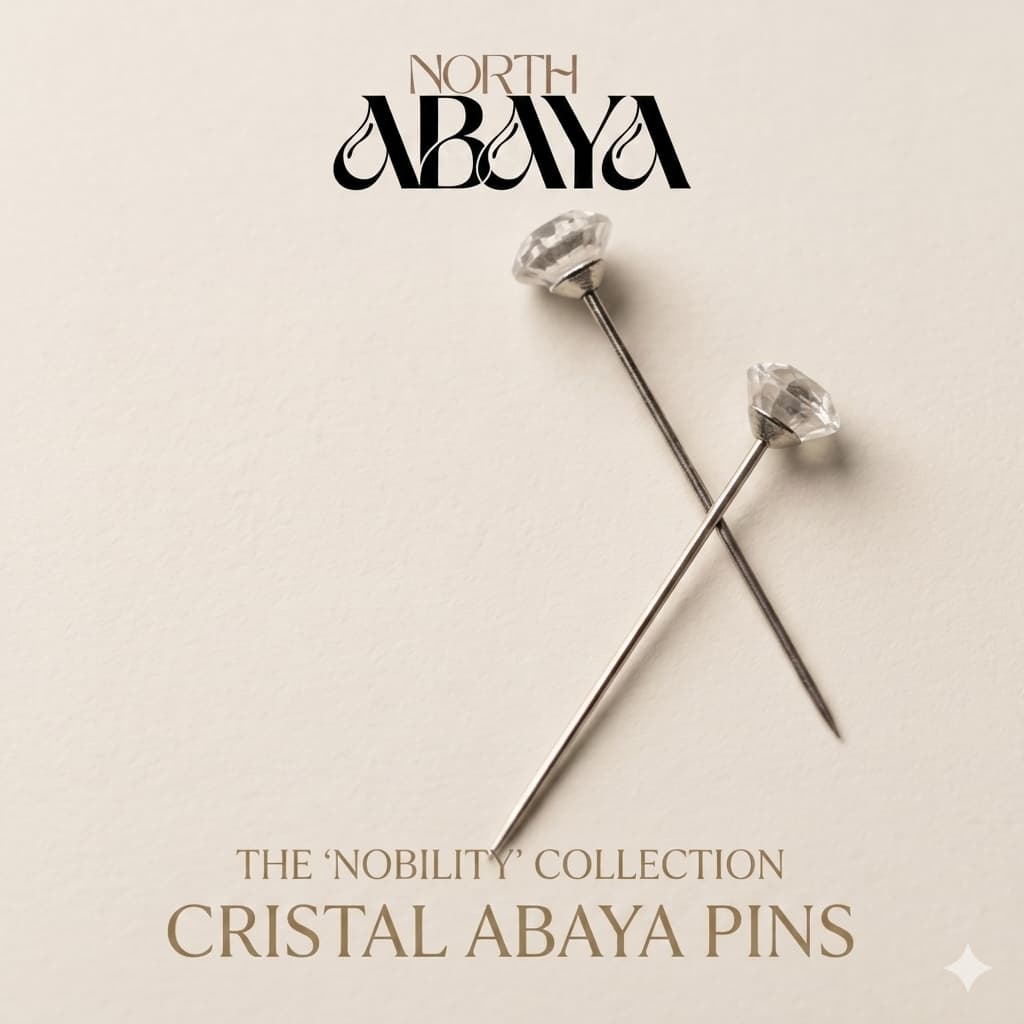 Crystal Hijab Pins – Black & White Safety Pin Set