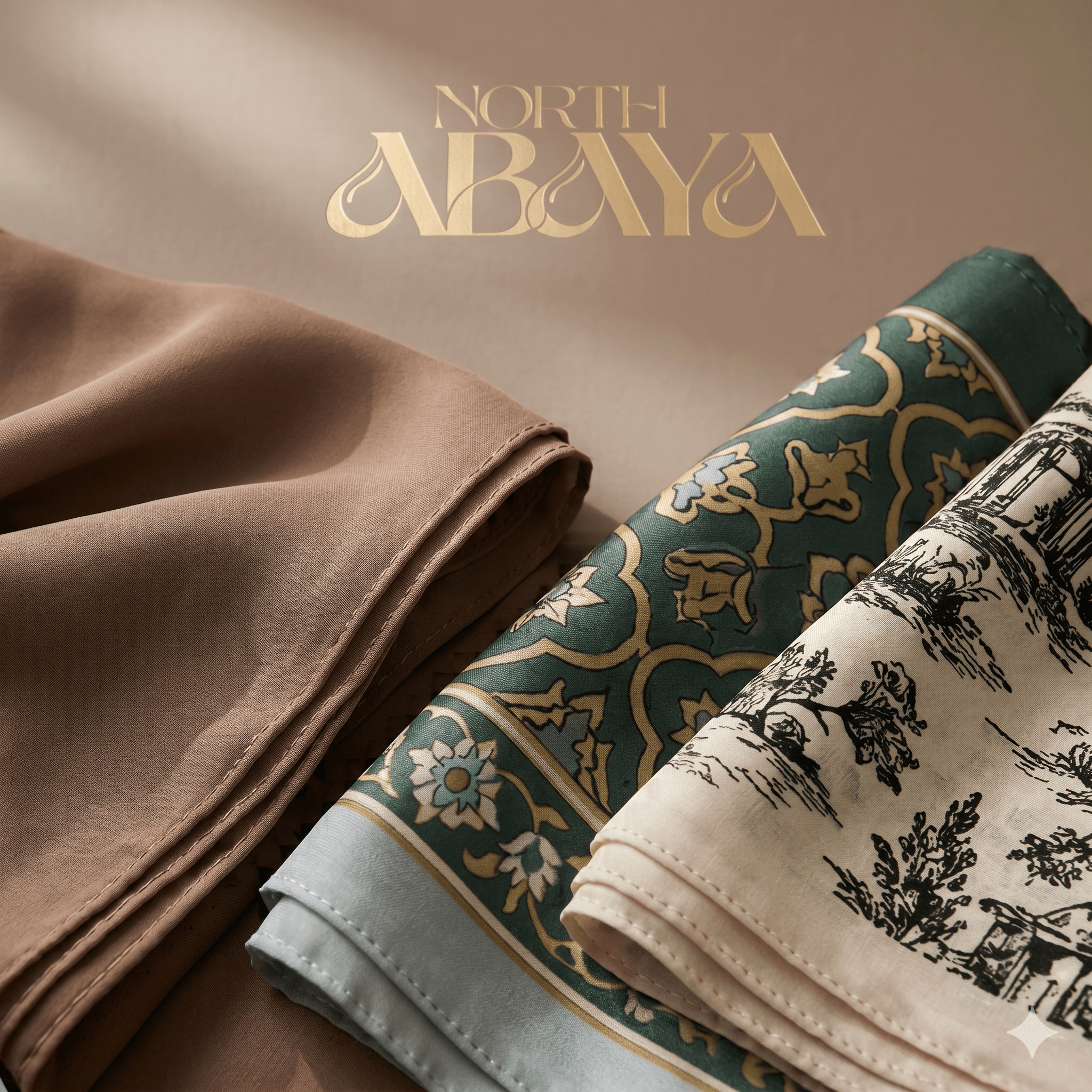 8 Scarf Bundle Box – 4 Solid & 4 Printed Luxury Hijabs | North Abaya