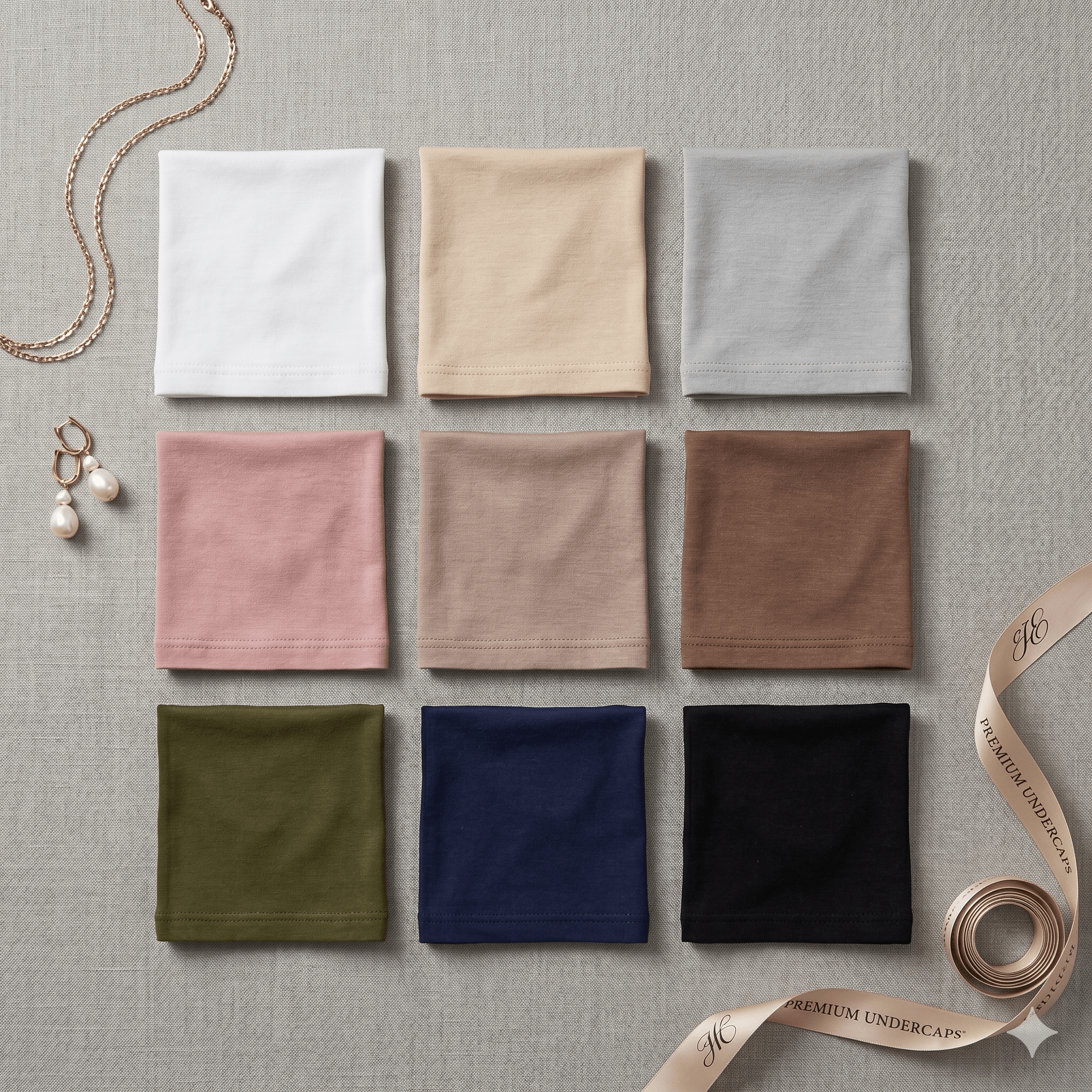 Premium Hijab Inner Cap Set – 4-Piece Under-Hijab Liner | North Abaya