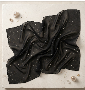 Black Sparkle Dot Chiffon Scarf – Hijab Scarf Canada